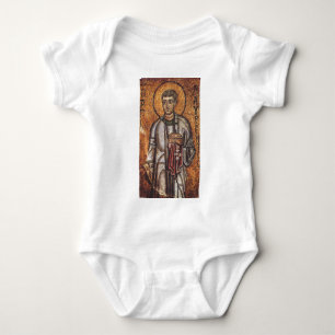 Heiliger Laurentius Orthodoxe Mosaikkunst Druck Baby Strampler