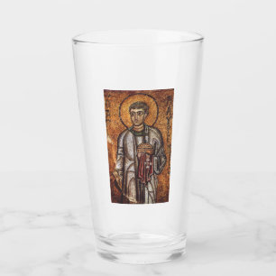 Heiliger Laurentius Orthodoxe Mosaikkunst Druck Glas