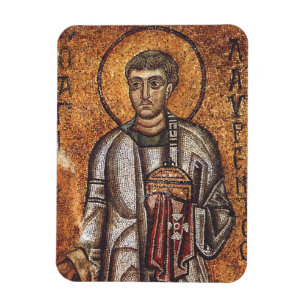 Heiliger Laurentius Orthodoxe Mosaikkunst Druck Magnet
