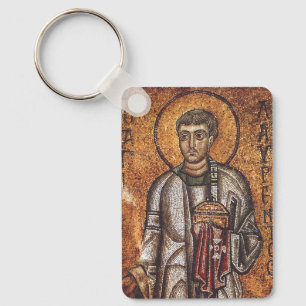 Heiliger Laurentius Orthodoxe Mosaikkunst Druck Schlüsselanhänger