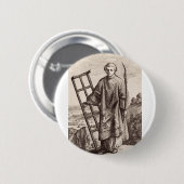 Heiliger Laurentius Schutzpatron Archiv Button (Vorne & Hinten)