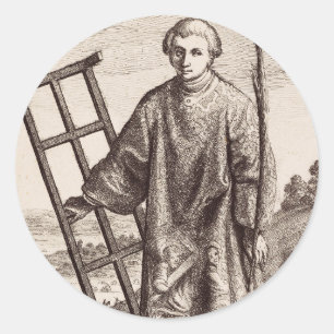 Heiliger Laurentius Schutzpatron Archiv Runder Aufkleber