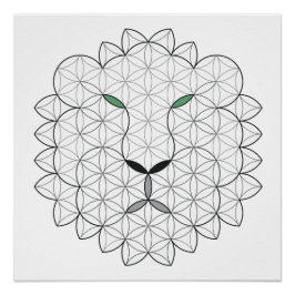 Heiliger Löwe, B01/BW. Poster