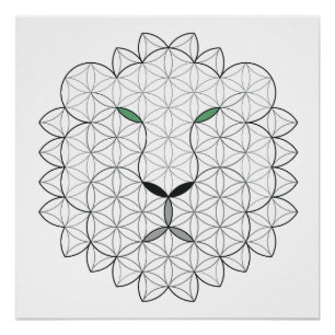 Heiliger Löwe, B01/BW. Poster