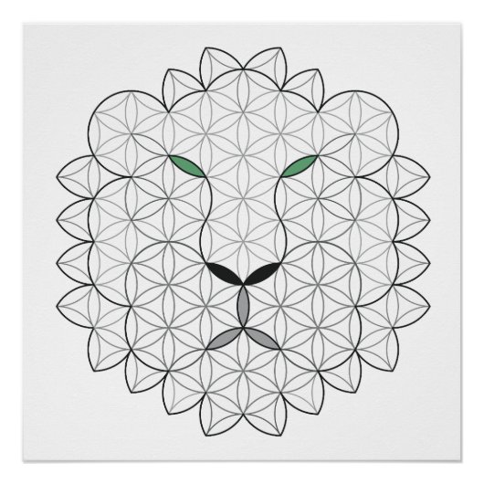 Heiliger Löwe, B01/BW. Poster (Vorderseite)