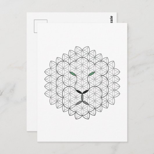 Heiliger Löwe, B051/BW. Postkarte (Vorne/Hinten)