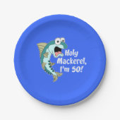 Heiliger Mackerel Ich bin 50 Blue 50 Party Teller (Vorderseite)
