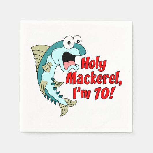 Heiliger Mackerel I'm 70. Party Napkins Serviette (Vorderseite)