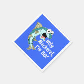 Heiliger Mackerel I'm 80 Blue 80. Party Napkins Serviette (Ecke)
