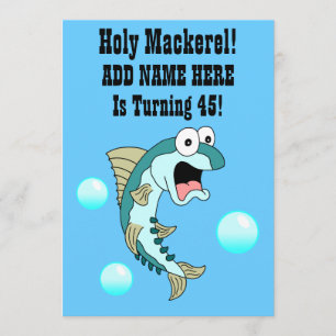 Heiliger Makerel, jemand dreht 45 Funny Fish Einladung