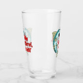 Heiliger Makrele Ich bin 60 Funny Fishing Glass Glas (Links)