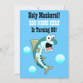 Heiliger Makrele, jemand dreht 80 Fisch Einladung (Vorderseite)