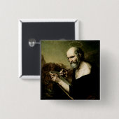 Heiliger Markus der Evangelist Button (Vorne & Hinten)