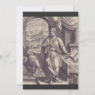 Heiliger Matthäus Gravur Göttliche Inspiration Einladung