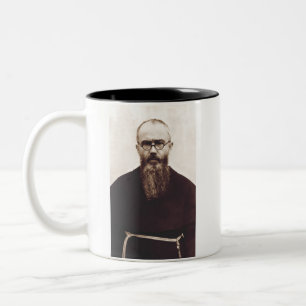 Heiliger Maximilian Kolbe Märtyrer der Nächstenlie Zweifarbige Tasse