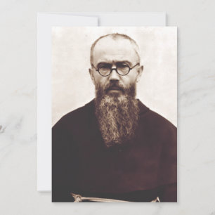 Heiliger Maximilian Kolbe polnischer katholischer  Dankeskarte