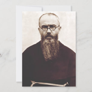 Heiliger Maximilian Kolbe polnischer katholischer  Feiertagskarte