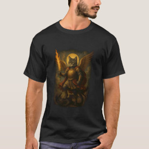 Heiliger Meowchael Erzengel Katze Lustiger Engel K T-Shirt