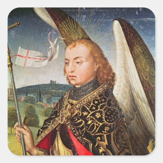Heiliger Michael der Erzengel, 1460-66 Quadratischer Aufkleber (Vorderseite)