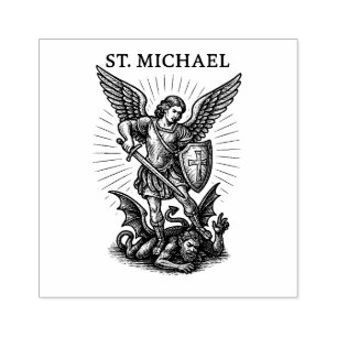 Heiliger Michael der Erzengel Angel Religiös Gummistempel