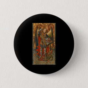 Heiliger Michael Der Erzengel Besiegt Satan Christ Button