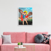 Heiliger Michael der Erzengel Malerei von Alfred F Leinwanddruck (Insitu (Wohnzimmer))