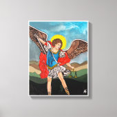 Heiliger Michael der Erzengel Malerei von Alfred F Leinwanddruck (Vorderseite)