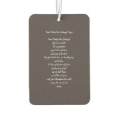 Heiliger Michael der Erzengel mit Gebet Autolufterfrischer (Rückseite)