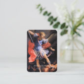 Heiliger Michael der Erzengel mit Gebet Begleitkarte (Stehend Vorderseite)