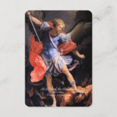 Heiliger Michael der Erzengel mit Gebet Begleitkarte (Vorderseite)