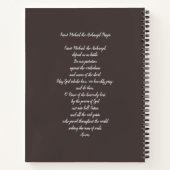 Heiliger Michael der Erzengel mit Gebet Notizblock (Rückseite)