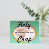 "Heiliger Mist" Ratet, wer wieder schwanger ist Po Ankündigungspostkarte (Stehend Vorderseite)