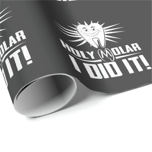 Heiliger Molar ich tat es zahnhygienischer Abschlu Geschenkpapier (Rolleneckpunkt)