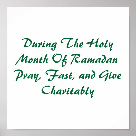 Heiliger Monat Ramadan Poster (Vorne)