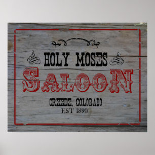 Heiliger Moses Saloon Poster