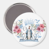 Heiliger Name Mary Religious Jungfrau Mother Flora Magnet (Vorderseite/Rückseite)