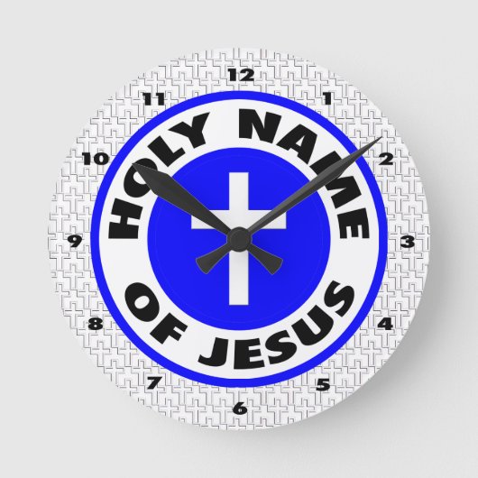 Heiliger Name von Jesus Runde Wanduhr (Vorderseite)