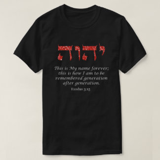 Heiliger Name YHWH Gottes Name Ich bin Roter Glitz T-Shirt