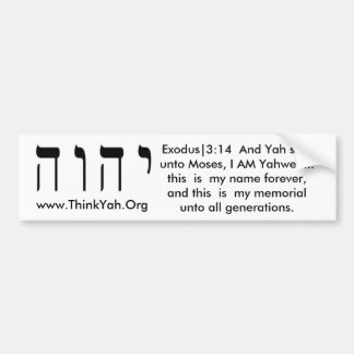 Heiliger NamensBumber Aufkleber Autoaufkleber