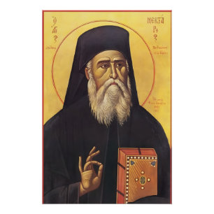 Heiliger Nektarios von Aegina orthodoxer Christ By Poster