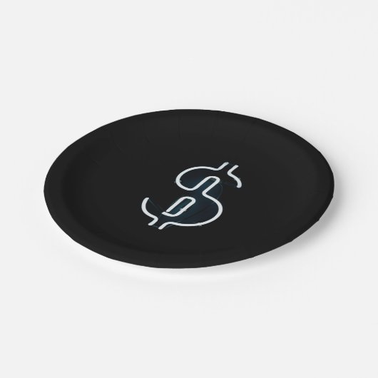 Heiliger NeonDollar Pappteller (Schrägansicht)