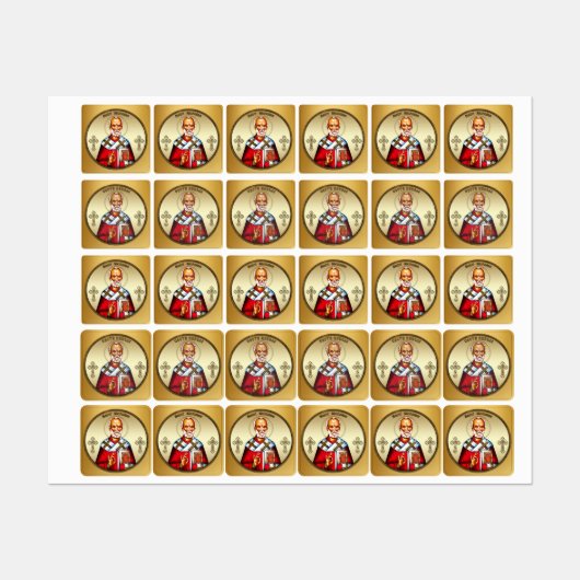Heiliger Nikolaus Etiketten (Blatt)