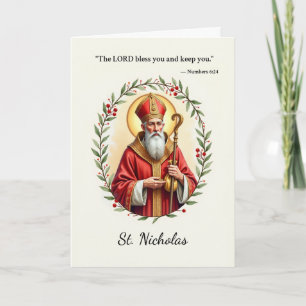 Heiliger Nikolaus Gottes Frieden und Segen Karte
