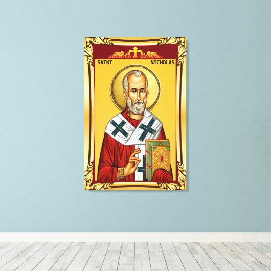 Heiliger Nikolaus Leinwanddruck (Insitu (Holzboden))