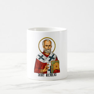 Heiliger Nikolaus orthodox serbische Heilige Ikone Kaffeetasse