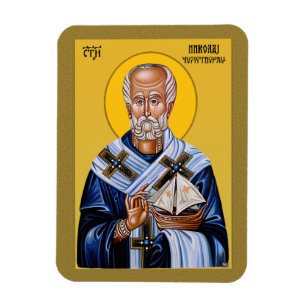 Heiliger Nikolaus, orthodoxe slawische Ikone Magnet