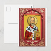 Heiliger Nikolaus Postkarte (Vorne/Hinten)