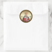 Heiliger Nikolaus Runder Aufkleber (Tasche)