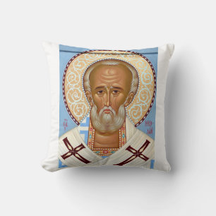 Heiliger Nikolaus von Myra Premium-Orthodoxe Kunst Kissen