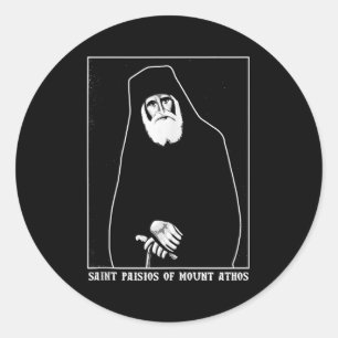 Heiliger Paisios vom Berg Athos Griechisch-Orthodo Runder Aufkleber